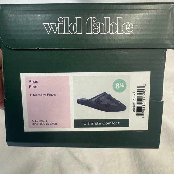 Wild Fable Pixie Floral Mesh Slip-on Mule Flats Memory Foam Insole Size 8.5 - Picture 7 of 8